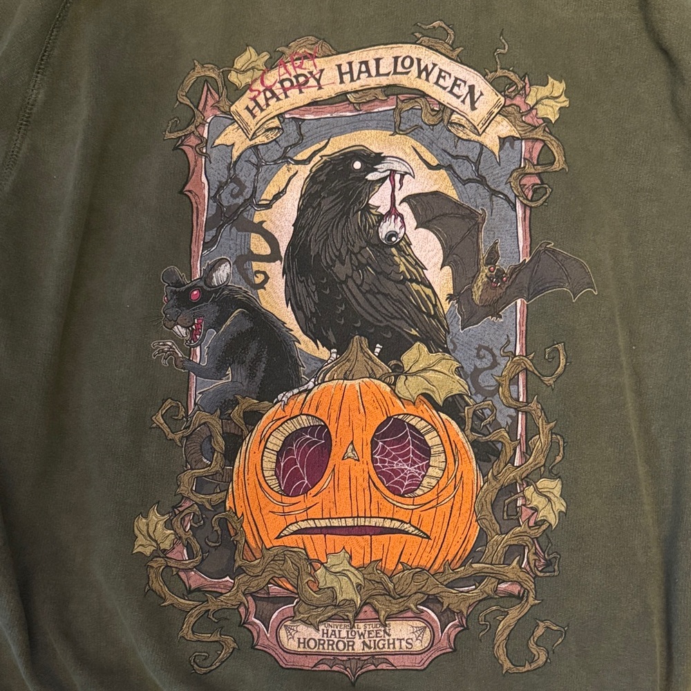 Halloween Horror Nights Green Hoodie